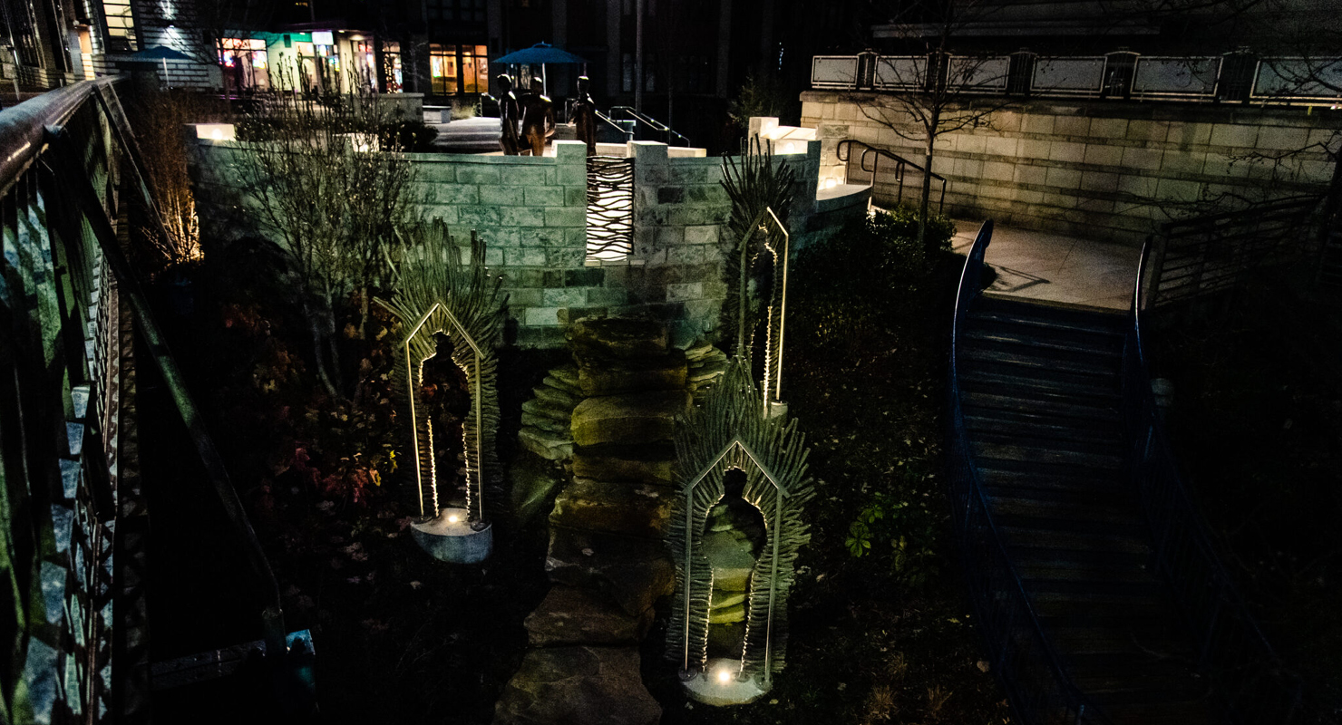 EJM Slope Sculptures Night
